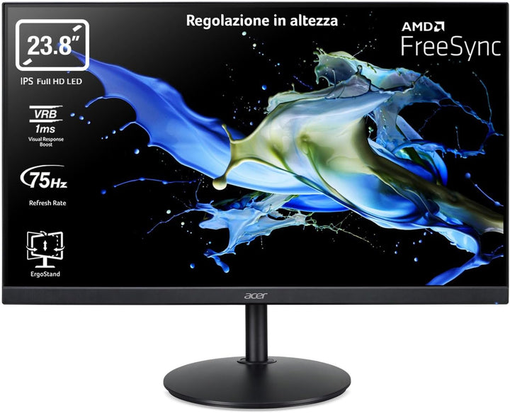 Acer CB242Y Monitor 23,8 Zoll (60 cm Bildschirm) Full HD, 75Hz HDMI/DP, 60Hz VGA, 1ms (VRB), HDMI 1.
