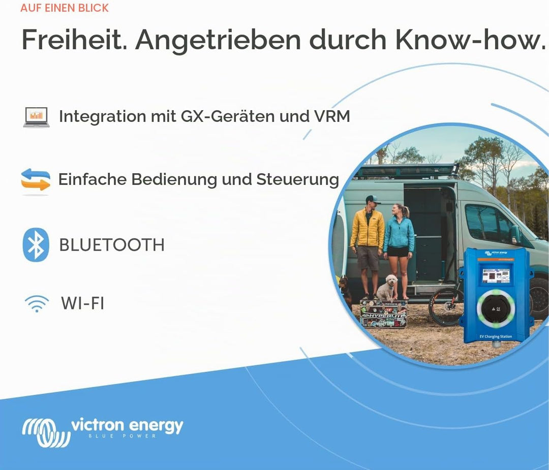 Victron Energy EV-Ladestation, 170-265 VAC 22 kW, Ladegerät für Elektrofahrzeuge, Wi-Fi- und Bluetoo