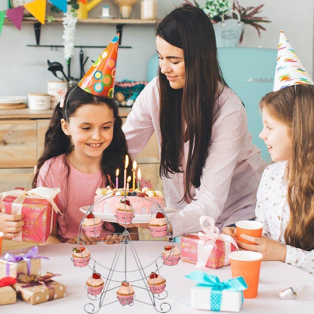 Riesenrad-Cupcake-Halter, Metall-Dessert-präsentationsständer, Leicht Zu Reinigendes, Drehbares Disp