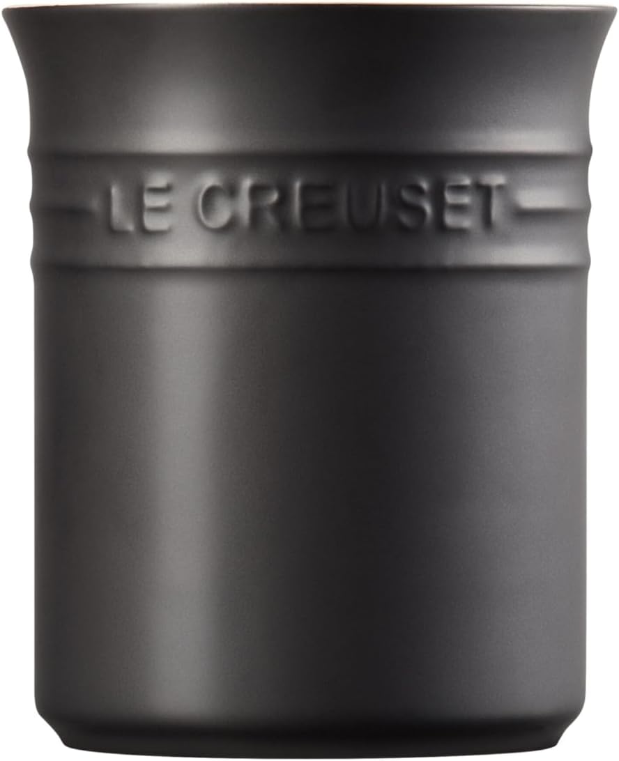 Le Creuset Topf für Kochkellen aus Steinzeug, 1,1 Liter, Schwarz Matt, 71501110000001, Schwarz Matt
