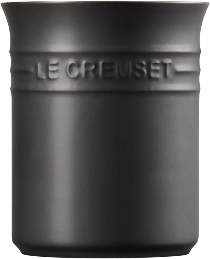 Le Creuset Topf für Kochkellen aus Steinzeug, 1,1 Liter, Schwarz Matt, 71501110000001, Schwarz Matt