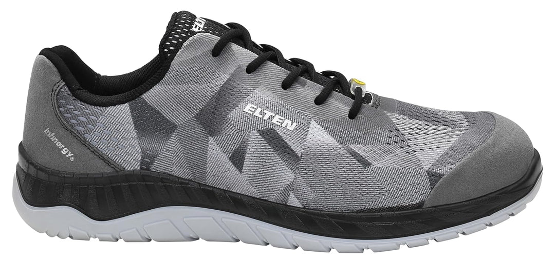 ELTEN Sicherheitsschuhe LANDON grey Low ESD S1, Damen und Herren, Textil, Stahlkappe, leicht, sportl