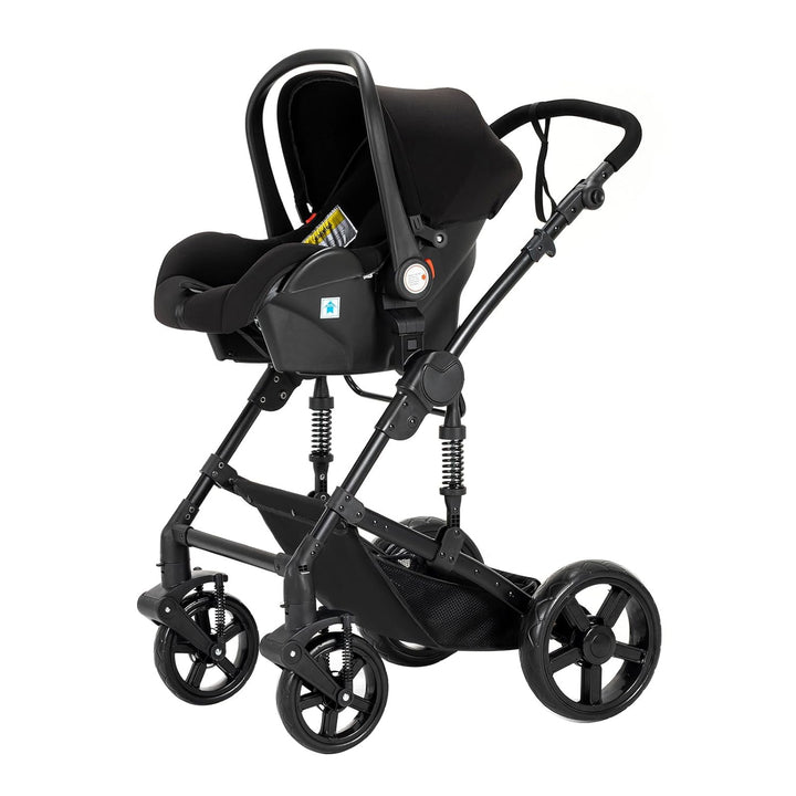 Nine point nine Kinderwagen 3 in 1, Kinderwagen Set mit Umkehrbarem Doppelschiebemodus, Kombikinderw