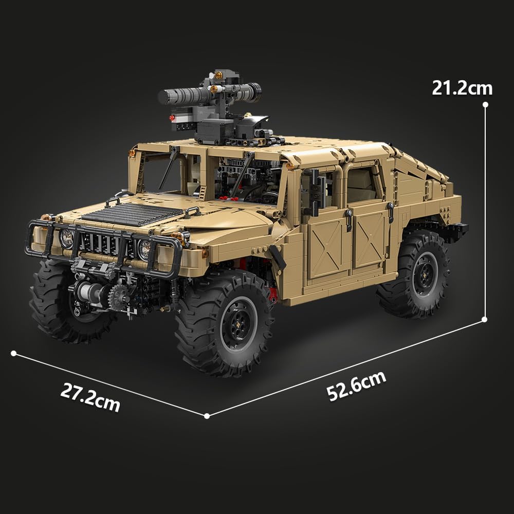 CaDA Master C61036W Hanma H1 1:8 Technologie Off-Road Fahrzeug Klemmblöcke, 3935 Stücke SUV, 4x4 gro