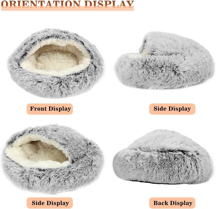 Flauschig Hundebett Muschelform Katzenbett Warm Tierbett Haustierbett Waschbar Hundesofa Katzensofa