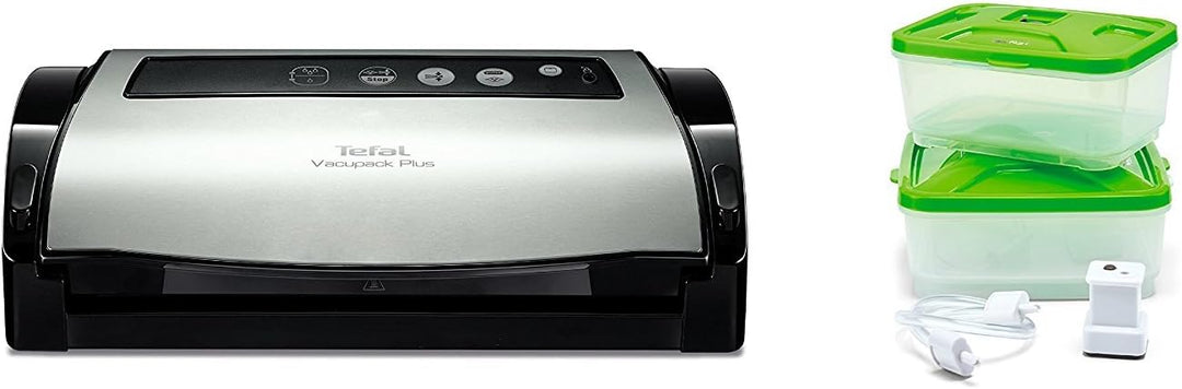 Tefal Vacupack Plus Versiegelung Vakuumierer mit 2 FRISCHHALTEDOSEN,