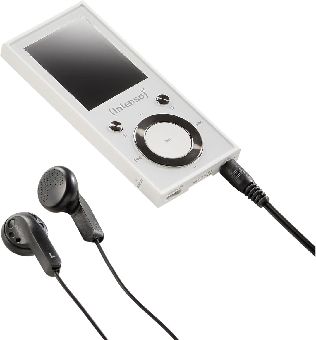 Intenso MP3 Player Video Scooter 1,8 Zoll Bluetooth weiss weiss 16GB Single, weiss 16GB Single