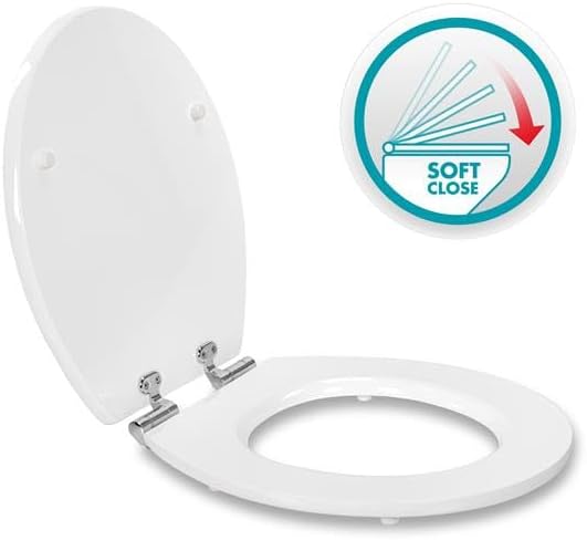 WC Sitz mit Absenkautomatik | Holzkern | stabile Softclose Scharniere | einfache Montage | glatte Ob
