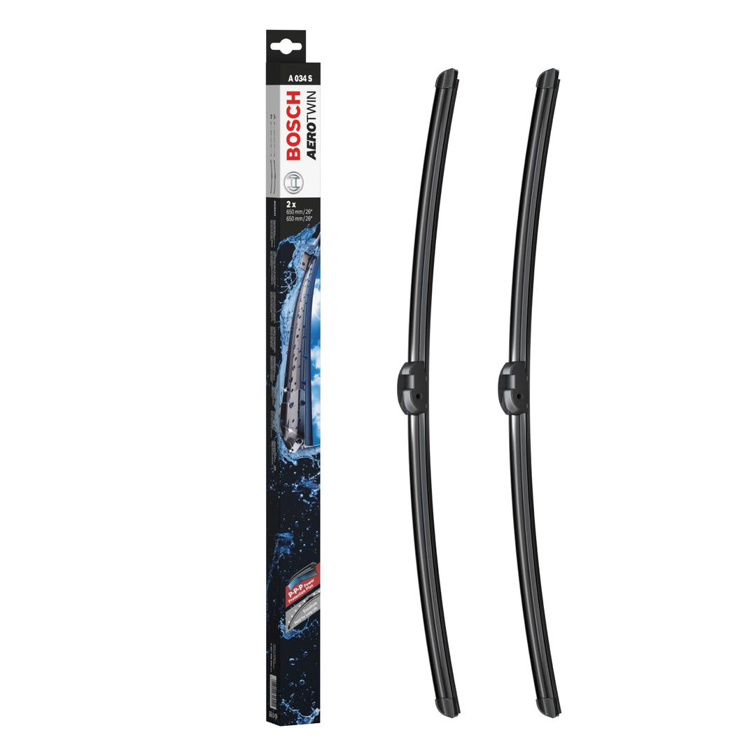 Bosch Scheibenwischer Aerotwin A034S, Länge: 650mm/650mm – Set für Frontscheibe Single, Single