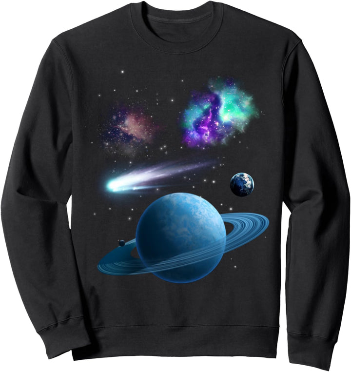 Weltraum Universum Motiv Planeten Sonne Sonnensystem Galaxie Sweatshirt