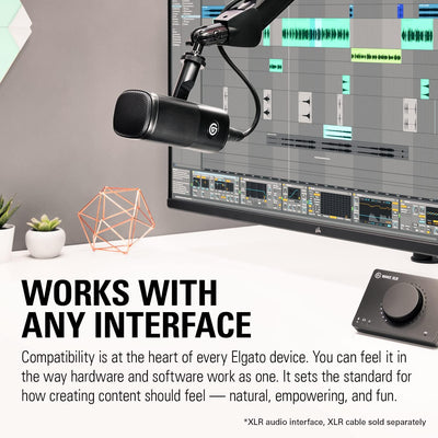 Elgato Wave DX – Dynamisches XLR-Mikro & Wave Mic Arm - Premium Streaming Boom Arm mit Kabelkanälen