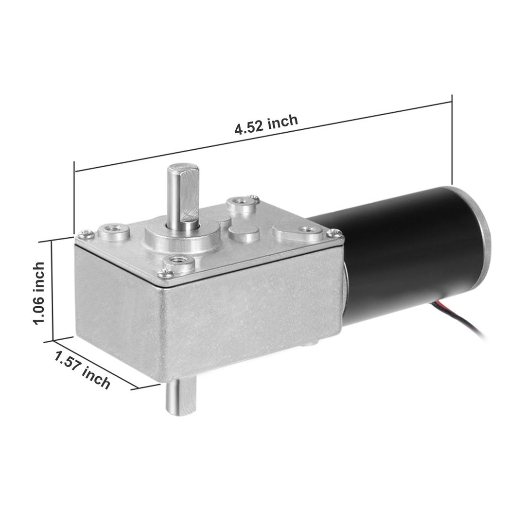 sourcing map Doppelwellen Wurm Zahnrad Motor DC 12V 40RPM Hoch Drehmoment Geschwindigkeit Reduzierun
