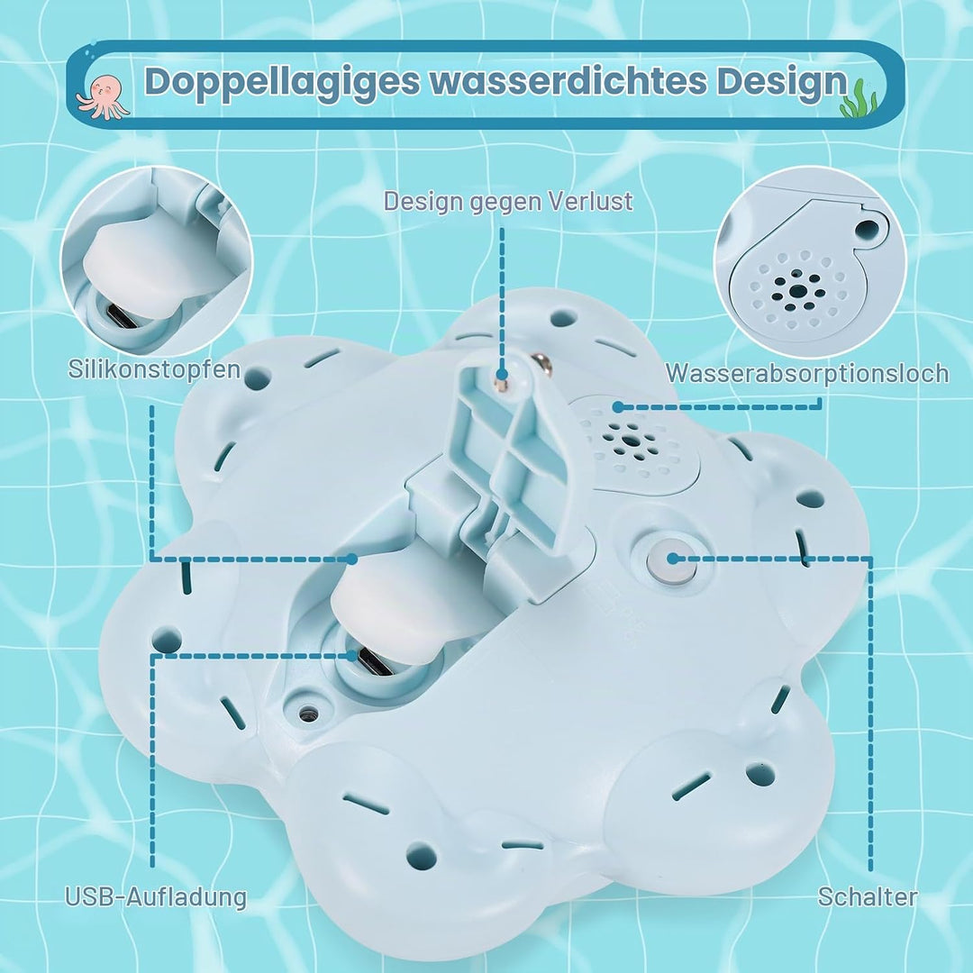 Gigilli Octopus Bath Badewannenspielzeug Baby Badespielzeug,Wiederaufladbares Oktopus Badewanne Spie