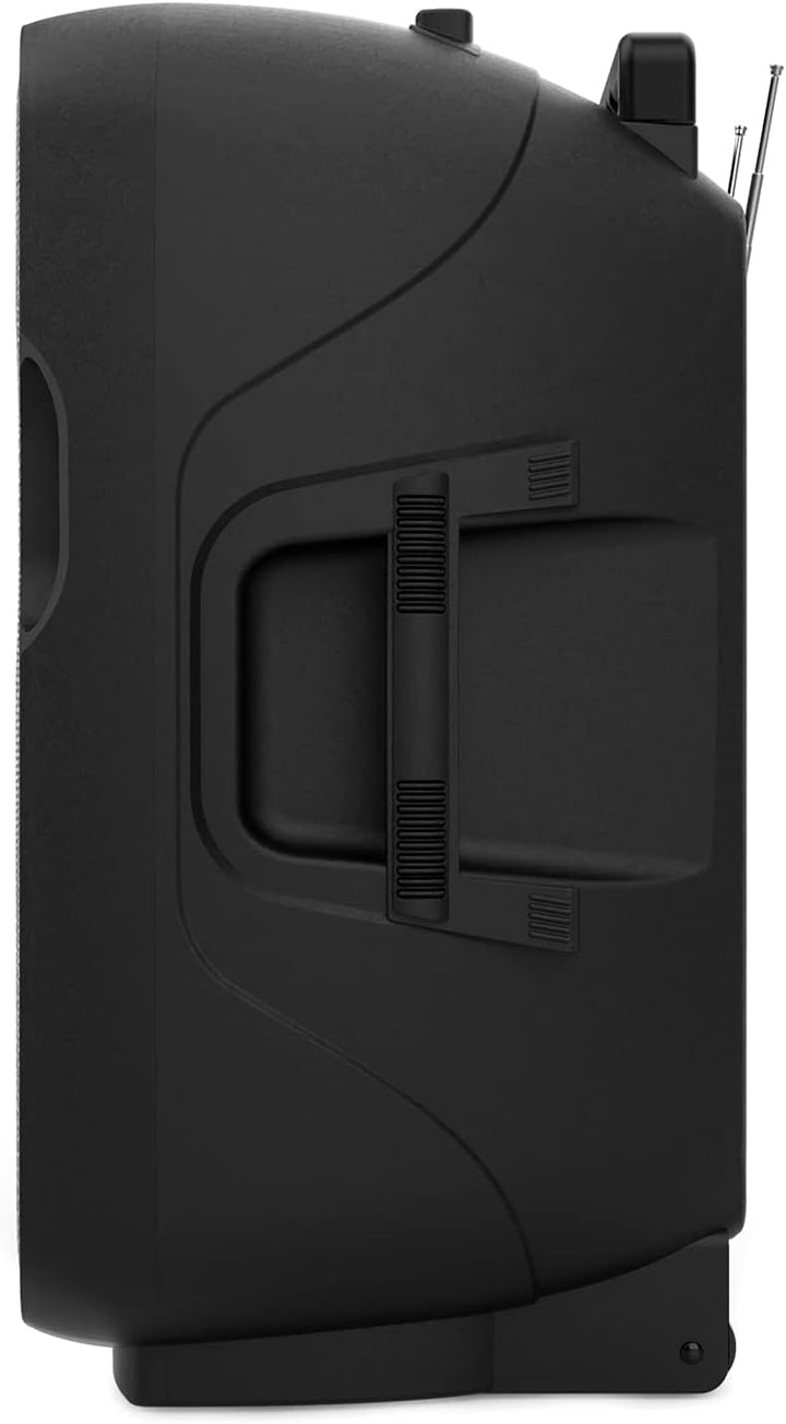 Audibax Denver 15 Altavoz Activo PA 15" Con Batería, Ruedas + 2 Micros Inalámbricos Mano 15 Pulgadas