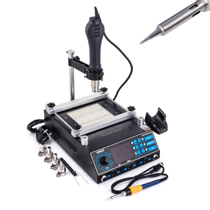 Yihua 853AAA 3 in 1 Vorheizung-Heissluft-Lötstation 1270W CPU-PID-Regler BGA Rework Station ESD