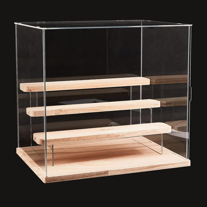 NBEADS 3 Stufen Transparentem Acryl Vitrine, Klar Figuren Display Boxen Arbeitsplatten Box Aufbewahr
