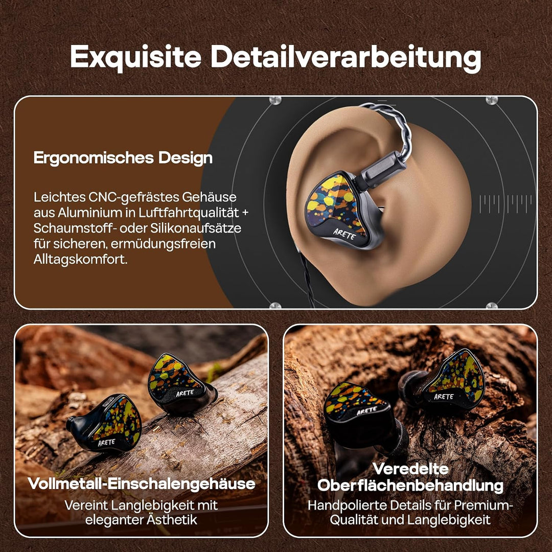 LINSOUL ZiiGaat x Fresh Reviews Arete II 1DD+4BA 2nd Hybrid-In-Ear-Monitor Graffiti, Graffiti