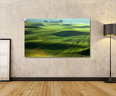 islandburner Bild Bilder auf Leinwand Golfplatz 1p XXL Poster Leinwandbild Wandbild Art up Your Life