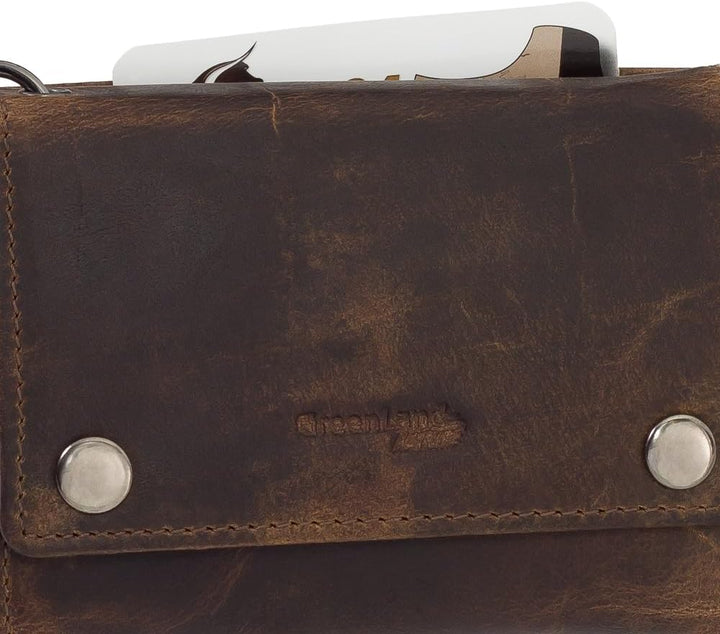 Greenland Westcoast Leder Geldbörse Portemonnaie Geldbeutel mit RFID Schutz - Platz für bis zu 7 Kar