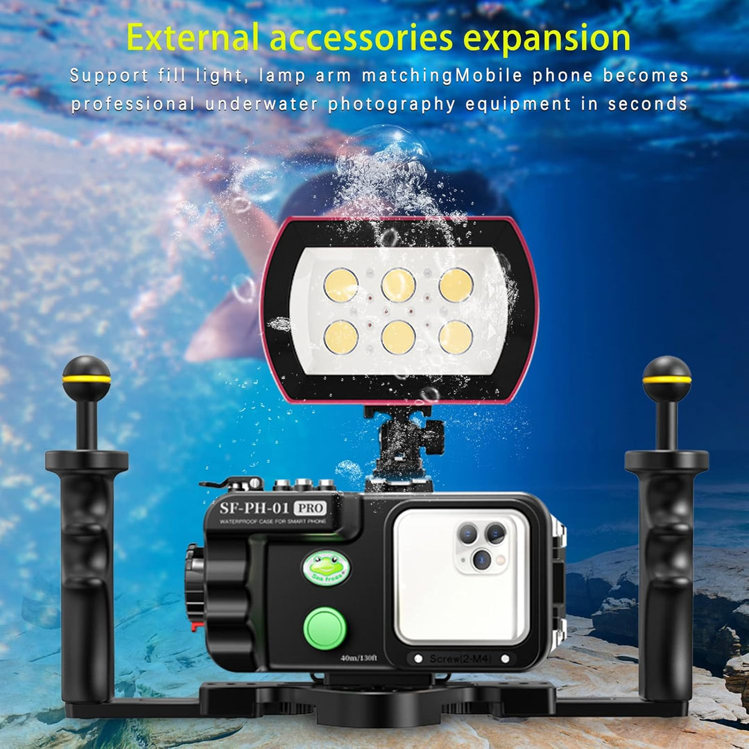 Sea frogs Waterproof Phone Case Upgrade,130ft/40m Underwater Phone case Professional Diving Phone Ca