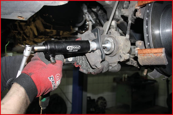 KS Tools 150.2000 Druckluftspindel-Bremskolbenwerkzeug-Satz, 18-tlg.