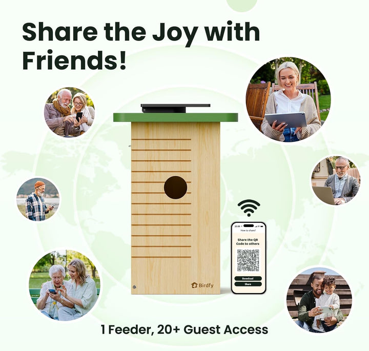Birdfy Vogelhaus mit Kamera Solar, 1080P FHD Live-View, Echtzeitbeobachtung des Nestbaus und der Bru