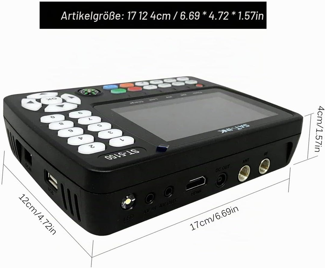 VISLONE Satelliten Finder, ST-5150 DVB-S2 / T2 / C COMBO Satelliten-TV-Signalfinder Digitaler Handsi