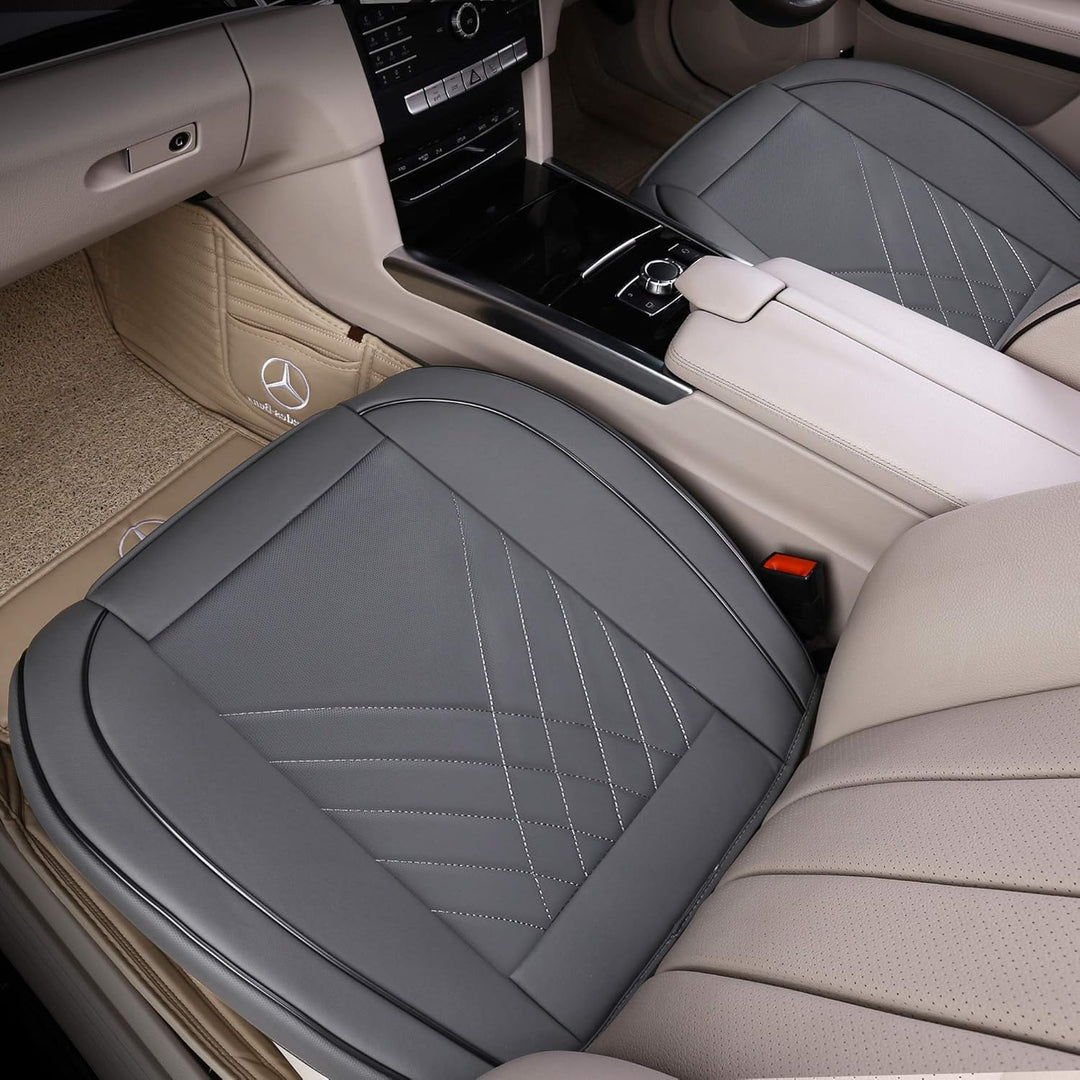kingphenix Premium-PU-Autositzbezug, Vordersitzschutz, funktioniert mit 95% Aller Fahrzeuge, gepolst