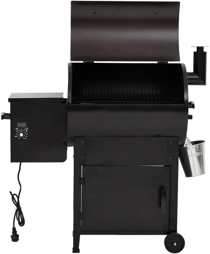 Festnight Pelletgrill mit Schornstein 6-in-1 Verwendung Multifunktionalen Pelletgrill, Pellet-Räuche