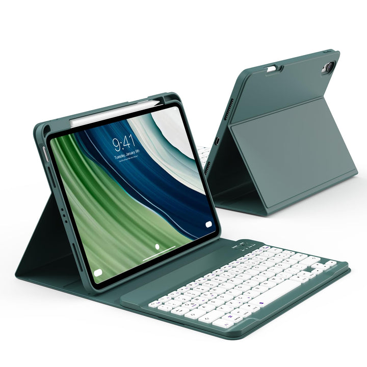 Hülle mit Tastatur für iPad A16 11. Generation 2025, iPad 10. Generation 2022 10,9 Zoll, Abnehmbarer