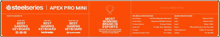 SteelSeries Apex Pro Mini HyperMagnetic Gaming- – Die weltweit schnellste – Anpassbares Ansprechverh