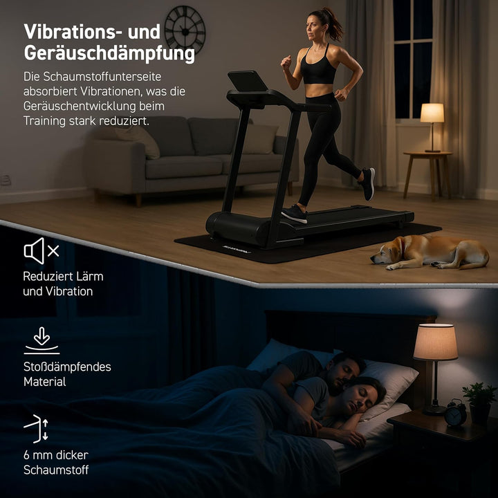 MSPORTS Bodenschutzmatte Premium für Fitnessgeräte - wiederstandsfähige Unterlage für Crosstrainer,