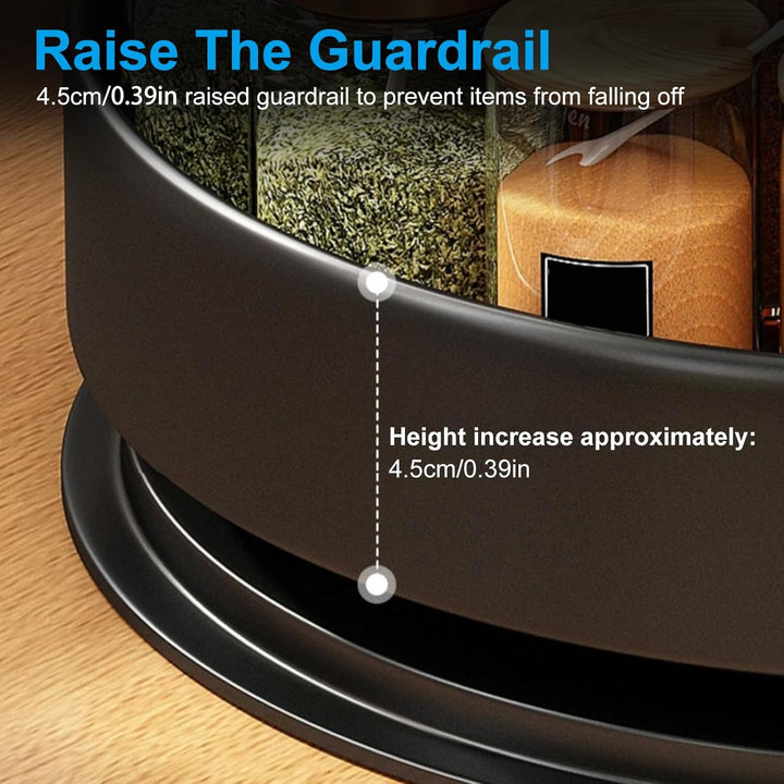 Lazy Susan Organizer, 2/3 Etagen 360° Drehbares Gewürzregal, Kohlenstoffstahl Drehteller Gewürzhalte