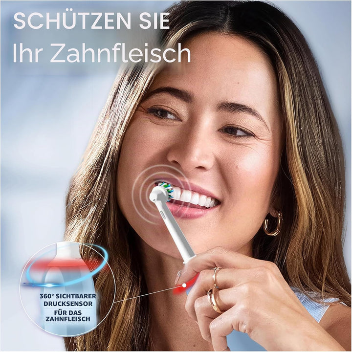 Oral-B PRO 3 3000 Elektrische Zahnbürste/Electric Toothbrush, 2 CrossAction Aufsteckbürsten, mit 3 P