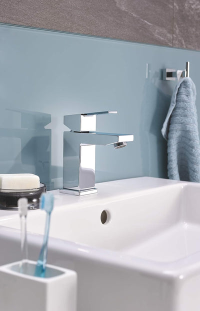 GROHE Sail Cube - Einhand- Waschtischarmatur (wassersparend, Schnell-Montage-System, mit Temperaturb