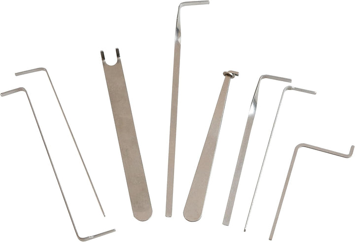 Multipick Lockpicking Spanner Profi Set 8-teilig für alle Profil-Schlösser aus Federstahl-Draht in E