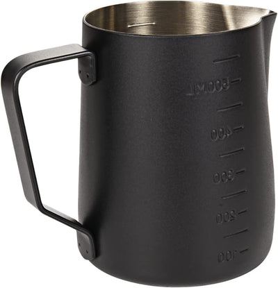 Dianoo Espresso Dampfkrug 600ml, Milchaufschäumkrug Edelstahl mit Messung, Milchaufschäumbecher, Kaf