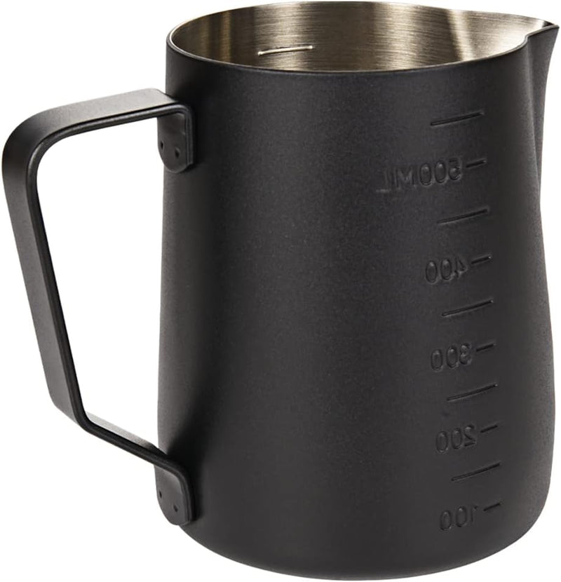 Dianoo Espresso Dampfkrug 600ml, Milchaufschäumkrug Edelstahl mit Messung, Milchaufschäumbecher, Kaf