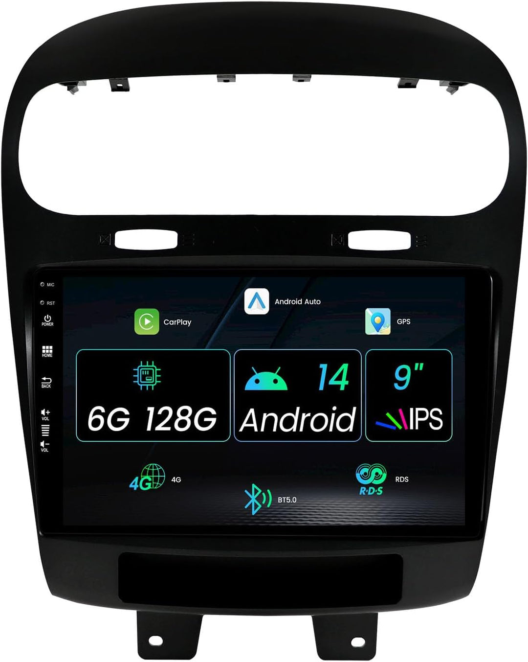 Autoradio für Dodge Journey FIAT Leap Freemont 2011–2020, mit GPS Navi – 9 Zoll IPS-6G + 128G Rückfa