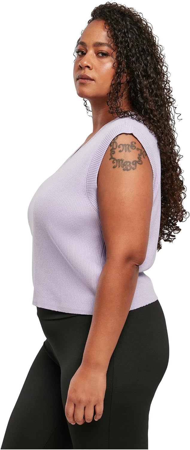 Urban Classics Damen Ladies Short Knittd Slip On S Lilac, S Lilac