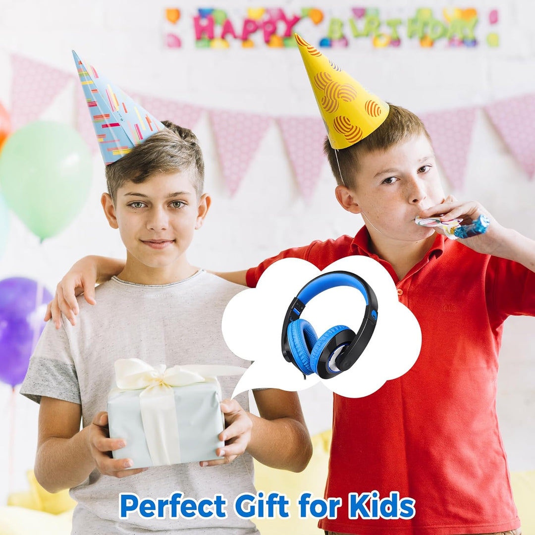 RockPapa Comfort+ Kinder Kopfhörer für Schule Jungen, Kopfhörer Kinder mit Kabel, Einstellbar, 3,5 m