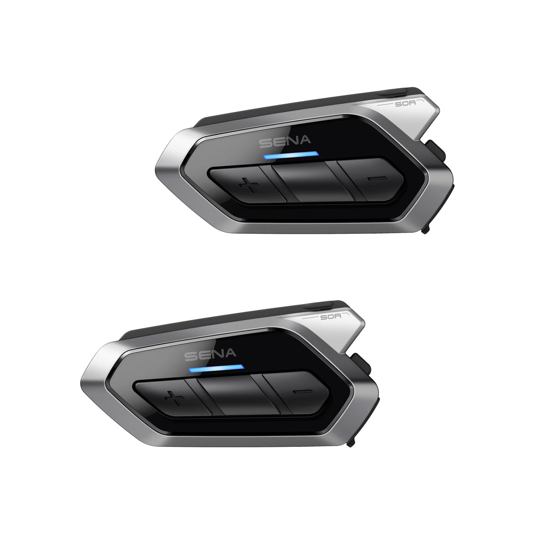 Sena 50R Motorrad Bluetooth Kommunikationssystem mit 3-Tasten Bedieneinheit und Sound by Harman Kard
