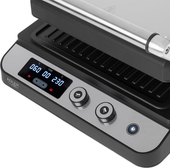Adler AD 3059 Elektrischer Grill 2 in 1 Elektrogrill mit Kontaktgrill und Tischgrill Funktion 3000W
