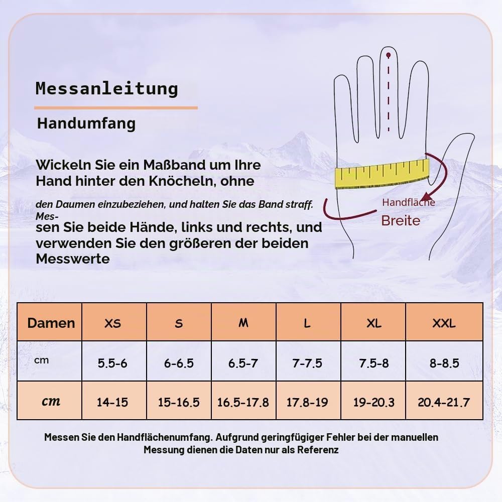 MGGMOKAY Damen Lederhandschuhe Schaffell Handschuhe aus Shearling Warme Winterhandschuhe XXL Hellbra
