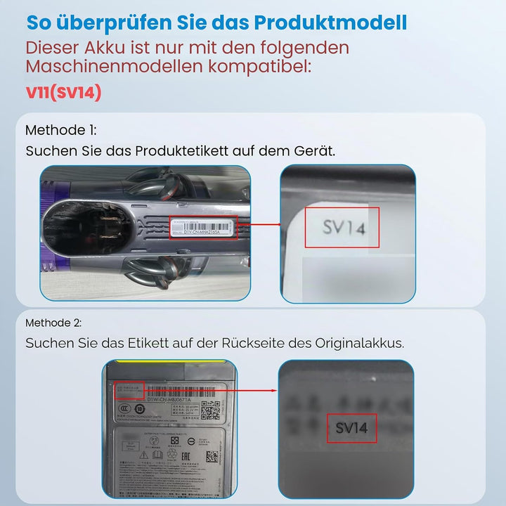 ASUNCELL 3900mAh V11 Akku für Dyson (Schraube Typ Installationsart), 25.2V Ersatzakku für Dyson SV14