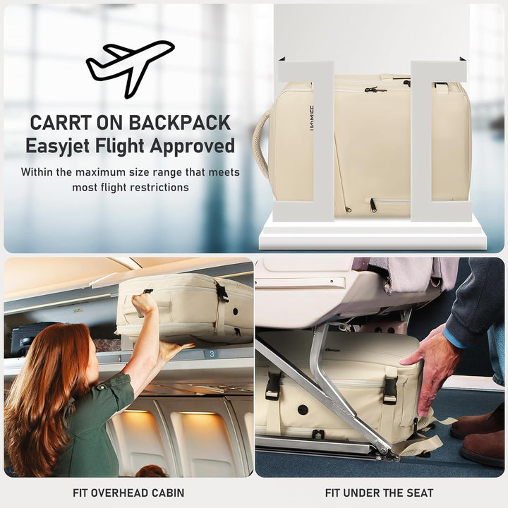 HOMIEE Reiserucksack Damen Herren Handgepäck Rucksack Flugzeug Wasserdicht Laptop Rucksack Gross Ruc