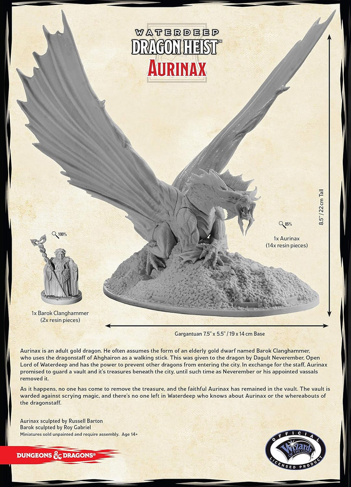 Gale Force Nine 71074 - Dungeons & Dragons: Waterdeep Dragon Heist Aurinax (1 Fig)