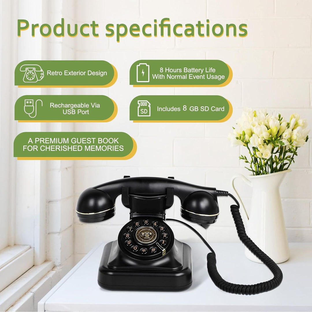 Audio-Gästebuch Hochzeitstelefon, Audio-Telefon-Gästebuch, Hinterlassen Sie eine Nachricht Telefon f
