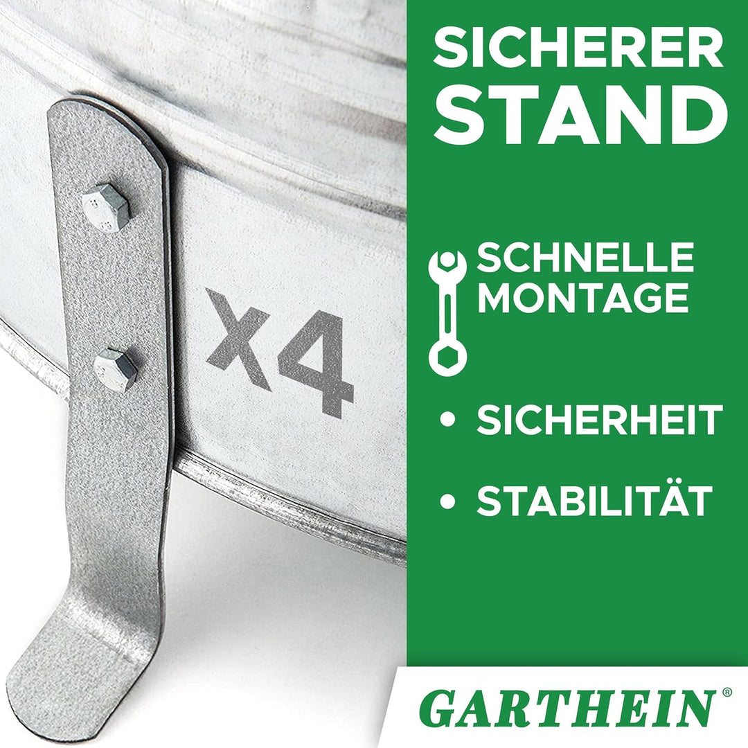 Feuertonne 90 Liter verzinkt I Gartenabfall schnell und einfach entsorgen I Feuerfass aus Metall, Ga