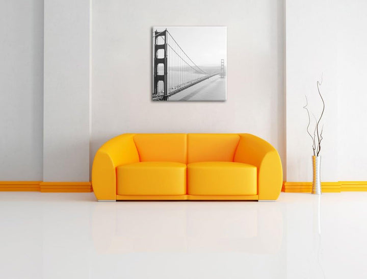 Pixxprint Golden Gate Bridge San Francisco als Leinwandbild/Grösse: 70x70 cm/Wandbild/Kunstdruck/fer